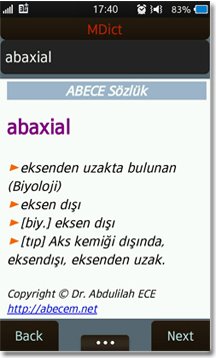 ABECE Szlk MDict Ekran Grnts