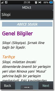 ABECE Szlk MDict Trke Wikipedia Ekran Grnts